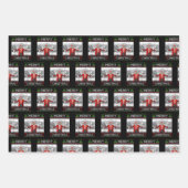 Feuille De Papier Cadeau Drôle Père Noël Trump Joyeux Noël Mauvais Noël (Devant)