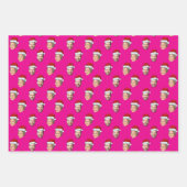 Feuille De Papier Cadeau Drôle personnalisé photo tête Père Noël (Devant)