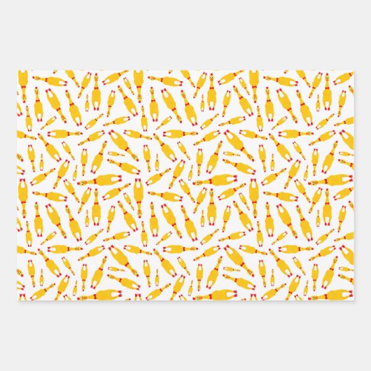 Feuille De Papier Cadeau Drôle poulet en caoutchouc (Devant 2)