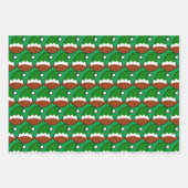 Feuille De Papier Cadeau Drôle visage d'elfe noir (Devant 3)