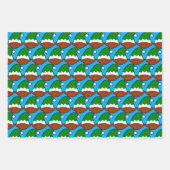 Feuille De Papier Cadeau Drôle visage d'elfe noir (Devant)