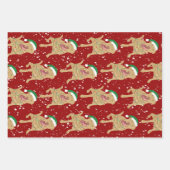 Feuille De Papier Cadeau Dudley Labrador Christmas (Devant 3)