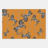 Feuille De Papier Cadeau Dueling Zebra (Devant)