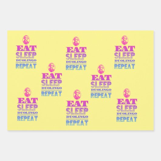 Feuille De Papier Cadeau duolingo (Devant)