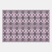 Feuille De Papier Cadeau Dusky Purple et Black Paris (Devant)