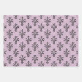 Feuille De Papier Cadeau Dusky Purple et Black Paris (Devant 3)