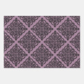 Feuille De Papier Cadeau Dusky Purple et Black Paris (Devant 2)