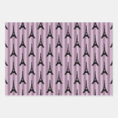 Feuille De Papier Cadeau Dusky Purple et Black Paris (Devant 3)