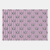 Feuille De Papier Cadeau Dusky Purple et Black Paris (Devant)