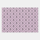 Feuille De Papier Cadeau Dusky Purple et Black Paris (Devant 3)