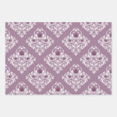 Feuille De Papier Cadeau Dusky Purple et Black Paris (Devant)
