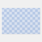 Feuille De Papier Cadeau Dusty Blue Checked Motif (Devant)