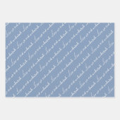 Feuille De Papier Cadeau Dusty Blue Eid Moubarak Bilingue (Devant 2)