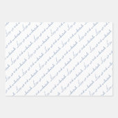 Feuille De Papier Cadeau Dusty Blue Eid Moubarak Bilingue (Devant)