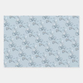 Feuille De Papier Cadeau Dusty Blue Elegant Eucalyptus Mariage cadeau (Devant)