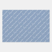 Feuille De Papier Cadeau Dusty Blue Ramadan Mubarak Bilingue (Devant 2)