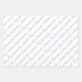 Feuille De Papier Cadeau Dusty Blue Ramadan Mubarak Bilingue (Devant)