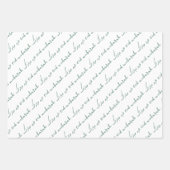 Feuille De Papier Cadeau Dusty Green Eid Moubarak Bilingue (Devant)