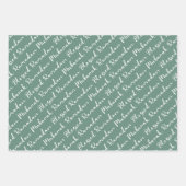 Feuille De Papier Cadeau Dusty Green Ramadan Calligraphie Motif Masjid (Devant)