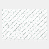 Feuille De Papier Cadeau Dusty Green Ramadan Mubarak Bilingue (Devant)