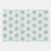 Feuille De Papier Cadeau Dusty Green Seamless Arabesque Motif (Devant)