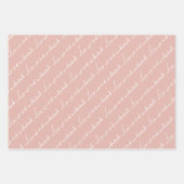 Feuille De Papier Cadeau Dusty rose Aïd Moubarak Bilingue (Devant 2)