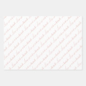 Feuille De Papier Cadeau Dusty rose Aïd Moubarak Bilingue (Devant)