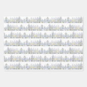 Feuille De Papier Cadeau Dutch Houses Bikes Amsterdam Variété Pack (Devant 2)