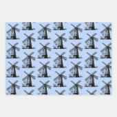 Feuille De Papier Cadeau Dutch Windmills Design (Devant 2)