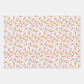 Feuille De Papier Cadeau Easter Eggs Bunnies & Carrots Easter Patterns (Devant)