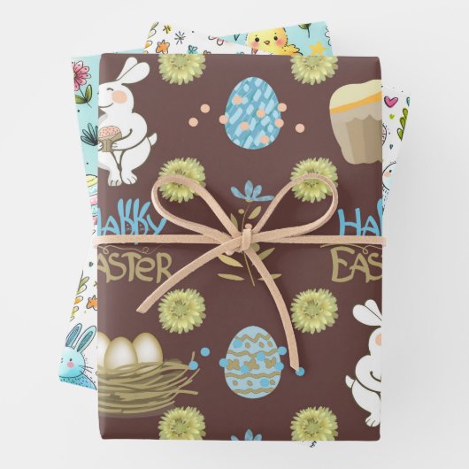 Feuille De Papier Cadeau Easter Group (En situation)