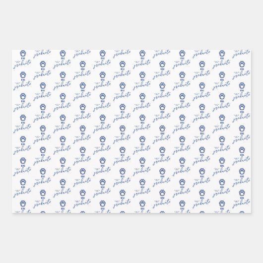 Feuille De Papier Cadeau Eastern Illinois Panthers Empreinte de patte & EIU (Devant 3)