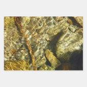 Feuille De Papier Cadeau Eau de sources chaudes Green-Gold Nature (Devant 2)