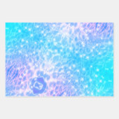 Feuille De Papier Cadeau Eau ondule textures eau moderne chic élégant (Devant)