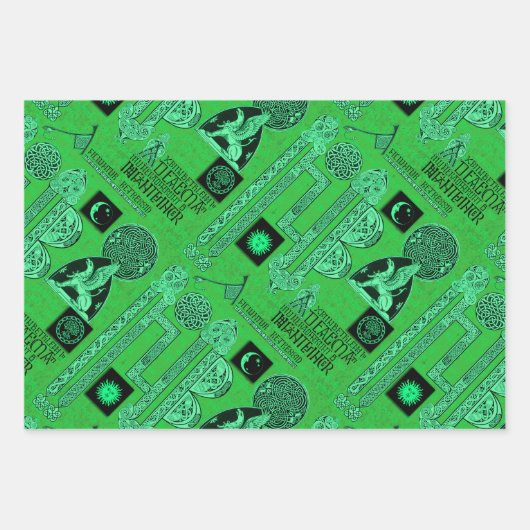 Feuille De Papier Cadeau Échantillon Celtique (Devant 2)