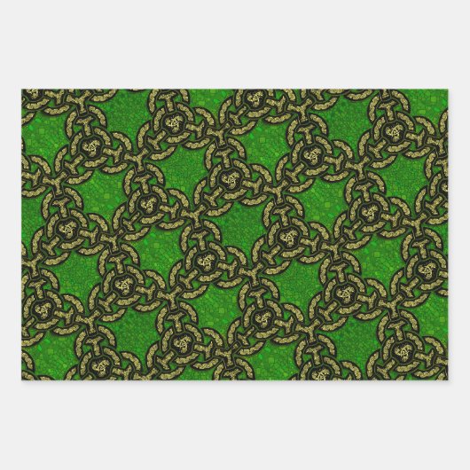 Feuille De Papier Cadeau Échantillon Celtique (Devant)