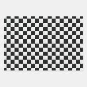 Feuille De Papier Cadeau Échecs d'impression de crocodile noir et blanc (Devant 2)