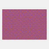 Feuille De Papier Cadeau Echelles de poisson violet et orange (Devant)