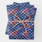 Feuille De Papier Cadeau Échelles de sirène (En situation)