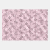 Feuille De Papier Cadeau Échelles de sirène | Pastels Feminine Rose Bleu Ve (Devant)