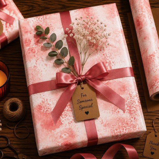 Feuille De Papier Cadeau Échos Cramoisis