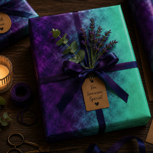 Feuille De Papier Cadeau Échos de la marée d'améthyste