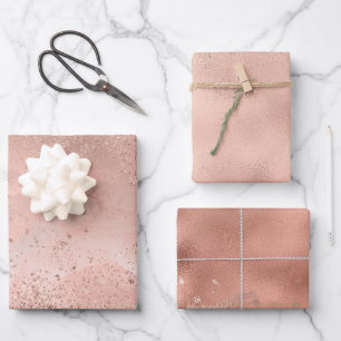 Feuille De Papier Cadeau Éclat rose Rose         