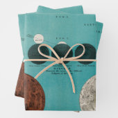 Feuille De Papier Cadeau Eclipse antique de la Lune Dessin, 1908 (En situation)