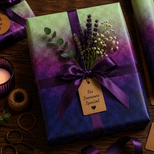 Feuille De Papier Cadeau Éclipse Verdoyante