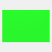 Feuille De Papier Cadeau Écran vert néon moderne brillant solide cadeau sim (Devant 2)