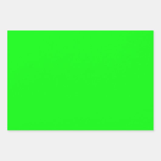 Feuille De Papier Cadeau Écran vert néon moderne brillant solide cadeau sim (Devant 2)