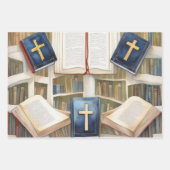 Feuille De Papier Cadeau Écriture et harmonie croisée (Devant 2)