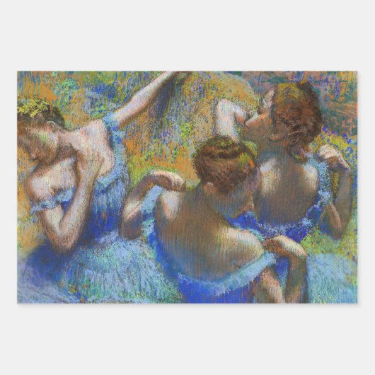 Feuille De Papier Cadeau Edgar Degas - Danseurs Bleus (Devant 2)