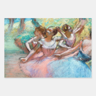 Feuille De Papier Cadeau Edgar Degas - Quatre Ballerinas sur scène